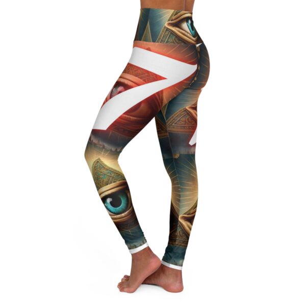 High Waisted Yoga Leggings (AOP) - Image 3
